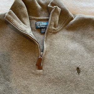 Polo Ralph Lauren. Cozy mid-weight cotton zip sweater. Size large.